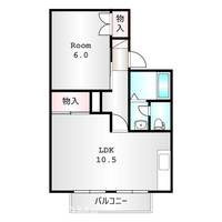 群馬県前橋市高井町1(アパート)の賃貸物件の間取り