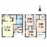 コモンシティ方木田貸家Bの間取り