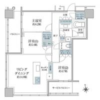東京都港区浜松町2(マンション)の賃貸物件の間取り