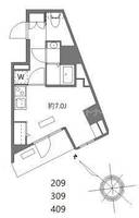 千葉県市川市二俣2(マンション)の賃貸物件の間取り