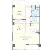 愛知県名古屋市瑞穂区彌富町字緑ケ岡(マンション)の賃貸物件の間取り