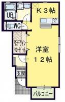 徳島県小松島市日開野町字加々ませ(アパート)の賃貸物件の間取り