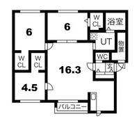クラージュ江別IIIの間取り