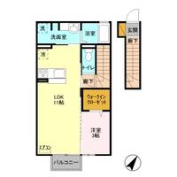 フォーゲルテラス ブラウ 1の間取り
