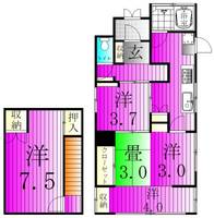 千葉県松戸市竹ケ花(一戸建)の賃貸物件の間取り