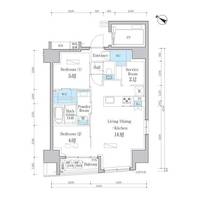 東京都中央区日本橋蛎殻町1(マンション)の賃貸物件の間取り