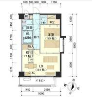 宮城県仙台市青葉区北山2(マンション)の賃貸物件の間取り
