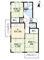UR鈴蘭台第一の間取り