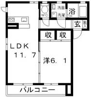 Sette fujiki(セッテ藤貴)の間取り