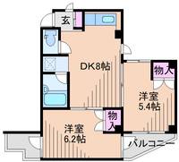 神奈川県横浜市港北区大曽根台(マンション)の賃貸物件の間取り