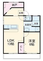 ハイツ河原 Cの間取り