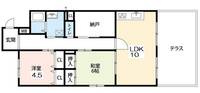 京都府京都市上京区北蟹屋町(マンション)の賃貸物件の間取り