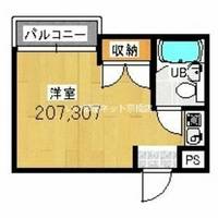 大阪府大阪市旭区大宮2(マンション)の賃貸物件の間取り