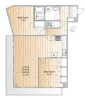 東京都目黒区上目黒3(マンション)の賃貸物件の間取り