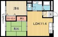 高知県高知市北新田町(マンション)の賃貸物件の間取り