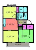 シャンボール吉岡Aの間取り