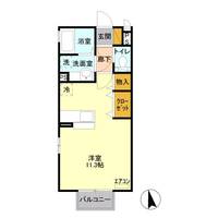 栃木県宇都宮市簗瀬3(アパート)の賃貸物件の間取り