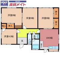 三重県津市一身田平野(一戸建)の賃貸物件の間取り