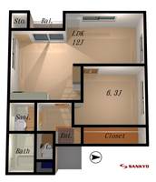 山形県山形市相生町(マンション)の賃貸物件の間取り