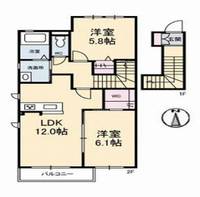 岡山県岡山市中区浜(アパート)の賃貸物件の間取り