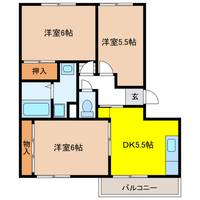 岐阜県岐阜市東鶉4(マンション)の賃貸物件の間取り
