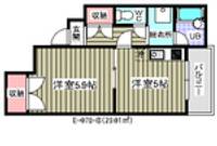 千葉県市川市末広2(マンション)の賃貸物件の間取り