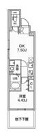 東京都新宿区早稲田南町(マンション)の賃貸物件の間取り