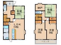愛知県名古屋市名東区高間町(一戸建)の賃貸物件の間取り