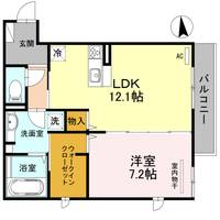 大阪府東大阪市川俣1(アパート)の賃貸物件の間取り