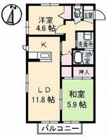 ハピネスあかだの間取り