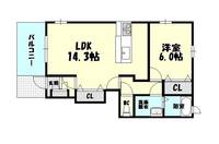 福岡県糟屋郡粕屋町花ヶ浦3(アパート)の賃貸物件の間取り
