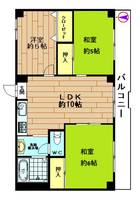 大阪府大阪市生野区新今里1(マンション)の賃貸物件の間取り