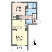 山形県山形市桜田西1(アパート)の賃貸物件の間取り