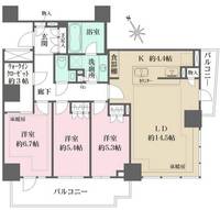 東京都港区三田5(マンション)の賃貸物件の間取り