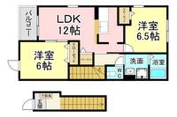 福岡県北九州市小倉南区徳吉西1(アパート)の賃貸物件の間取り