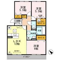 山口県防府市大字高井(アパート)の賃貸物件の間取り