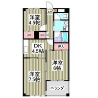 栃木県宇都宮市上大曽町(マンション)の賃貸物件の間取り