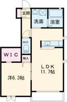 PRO NUBE 鶴見坦 Bの間取り