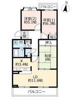 UR小金台の間取り