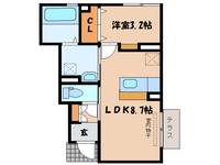 山口県岩国市岩国4(アパート)の賃貸物件の間取り