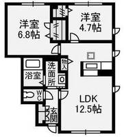 クレアガーデン A・B棟の間取り