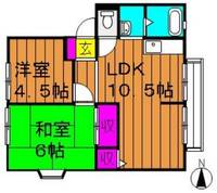 岡山県倉敷市広江6(アパート)の賃貸物件の間取り