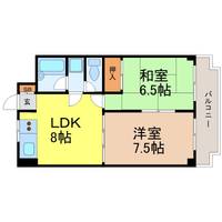 愛知県名古屋市熱田区千年1(マンション)の賃貸物件の間取り