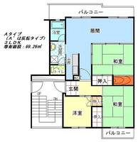 公社賃貸SMALIO 東大阪鴻池の間取り