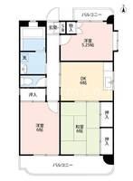 熊本県熊本市西区新土河原1(マンション)の賃貸物件の間取り