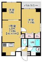 東京都墨田区石原4(マンション)の賃貸物件の間取り