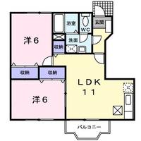 山口県宇部市大字西岐波(アパート)の賃貸物件の間取り