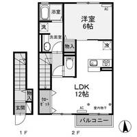 群馬県高崎市飯塚町(アパート)の賃貸物件の間取り