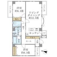 東京都目黒区中町2(マンション)の賃貸物件の間取り