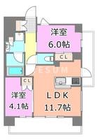 千葉県千葉市中央区中央2(マンション)の賃貸物件の間取り